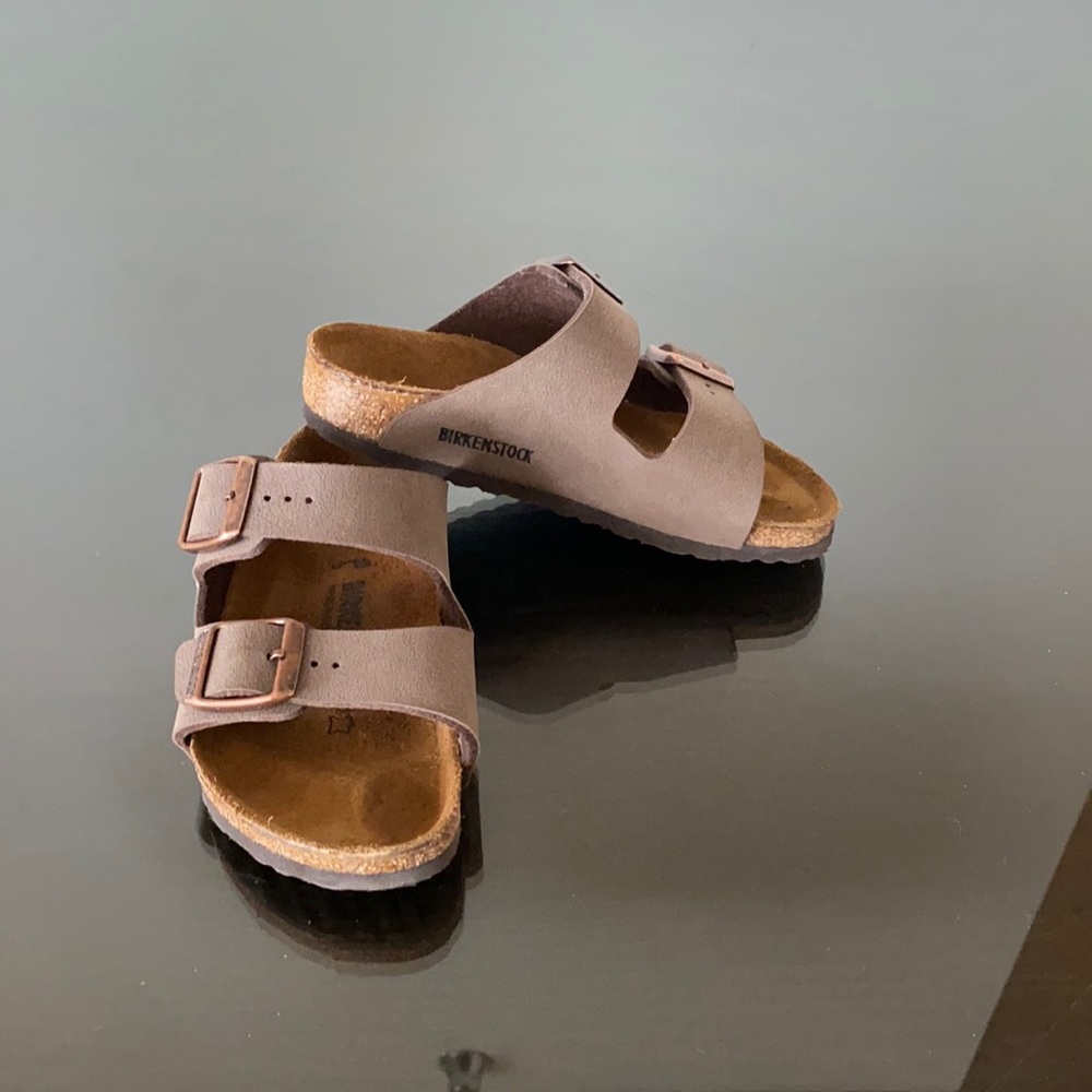 Birkenstock Kids Brown Two-Strap Sandals
